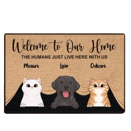 Home Custom Dog Cat Name Doormat Rug Personalized